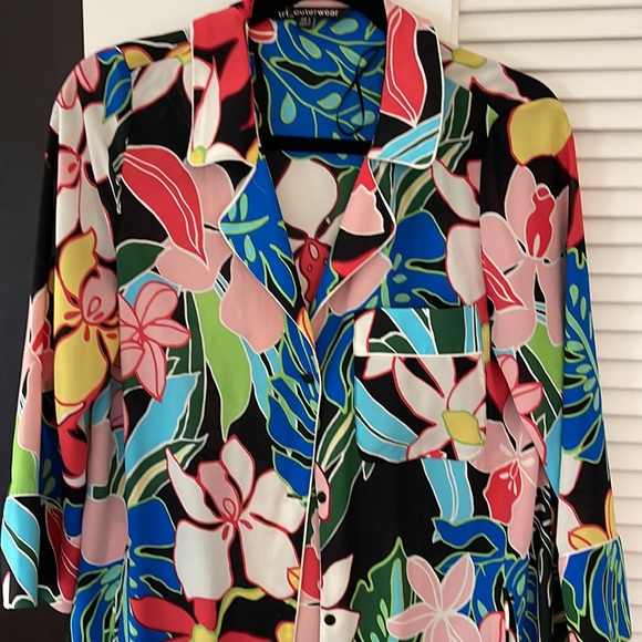 Zara Tropical Print Overshirt Jacket Kimono Floral - Picture 8 of 8